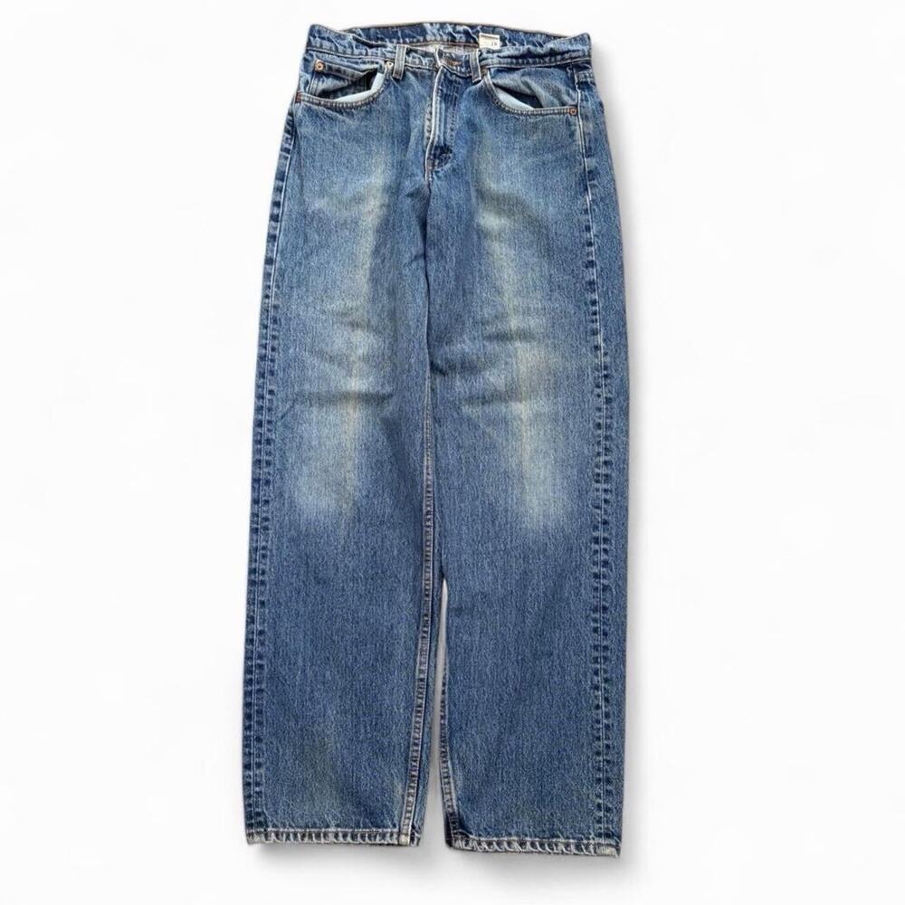 Vintage 90s Levi’s 565 Wide Leg Baggy Mens 32x33 Medium Wash Denim USA Jeans